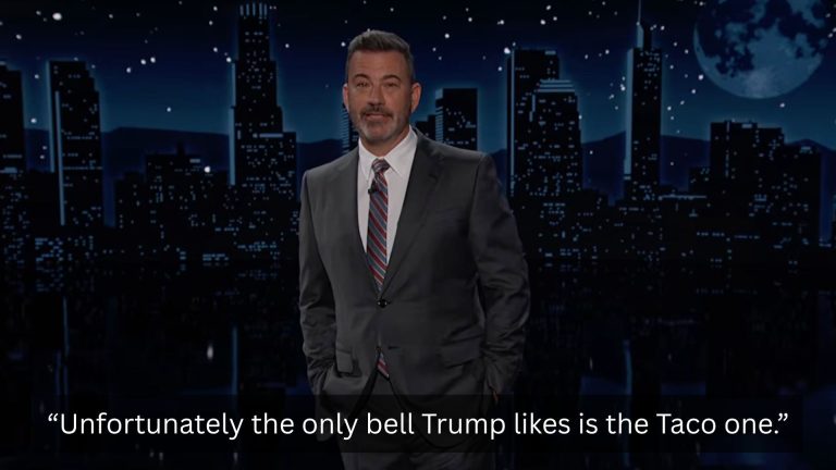 Jimmy Kimmel reacts to King Charles giving Trump a golden bell